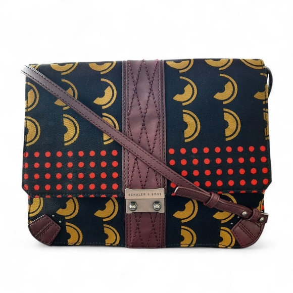 ANTHRO × SCHULER & SONS PHILADELPHIA Mod Crossbody Clutch MCM Graphics Print - Picture 1 of 14